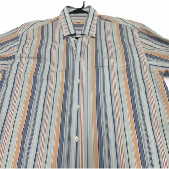 Alex Cannon Men's Large Striped Button-Up Shirt Long‎ Sleeve Multicolor Casual - Picture 1 of 1